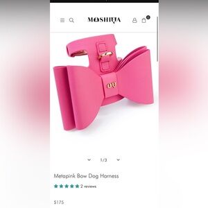 Moshiqa X Paris Hilton Metapink Bow Dog Harness XL